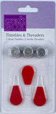 CB-2616- 3 PC METAL THIMBLE & 3 PC NEEDLE THREADER - INNER PACKING 24 PCS