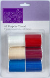 CB-2622 - 6 SPOOLS ALL PURPOSE THREAD - AMERICA - INNER PACKING 24 PCS