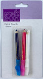 CB-2648 -  3 PCS FABRIC PENCILS ASSORTED COLORS - INNER PACKING 24 PCS