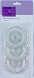 CB-2650 - 3 PCS WHITE PEARLS PIN WHEELS - INNER PACKING 24 PCS