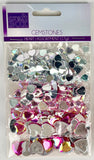 SEQUINS GEMS ASSORTED COLORS 17g - HEART - INNER PACKING 24 PCS