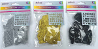 CFK-1580- 36 PIECES 2" FOAM GLITTER LETTERS STICKERS-24 PCS PER CASE - $0.75/PC