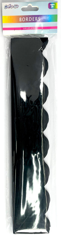 CFK-1584- 8 pc glitter foam borders in assorted colors.24 PCS PER CASE $0.75/pc