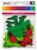 42 PCS FOAM STICKERS- LADY BUG WITH LEAVES - INNWE PACKING 24 PCS