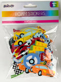 CFK-1636 - 60 PCS FOAM STICKERS - RACING CAR
