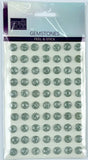 CFK-1643 - ADHESIVE CRYSTAL GEMS - SILVER- 24 PCS
